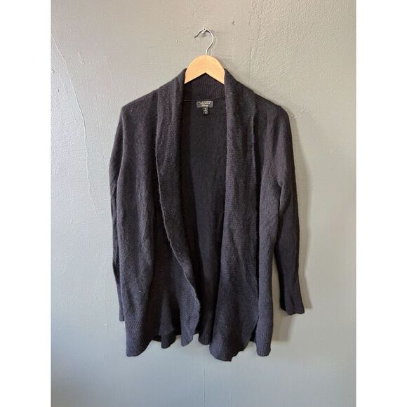 Cashmere Charter Club Womens Black Cardigan Sweater Open Front Size XL - Picture 1 of 3